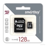Smartbuy microSDXC 128Gb Class10 80мб/с флеш карта с адаптером