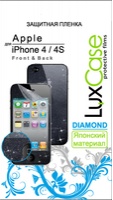 Защитная пленка LuxCase для Apple iPhone 4 (Front&Back), Diamond x2